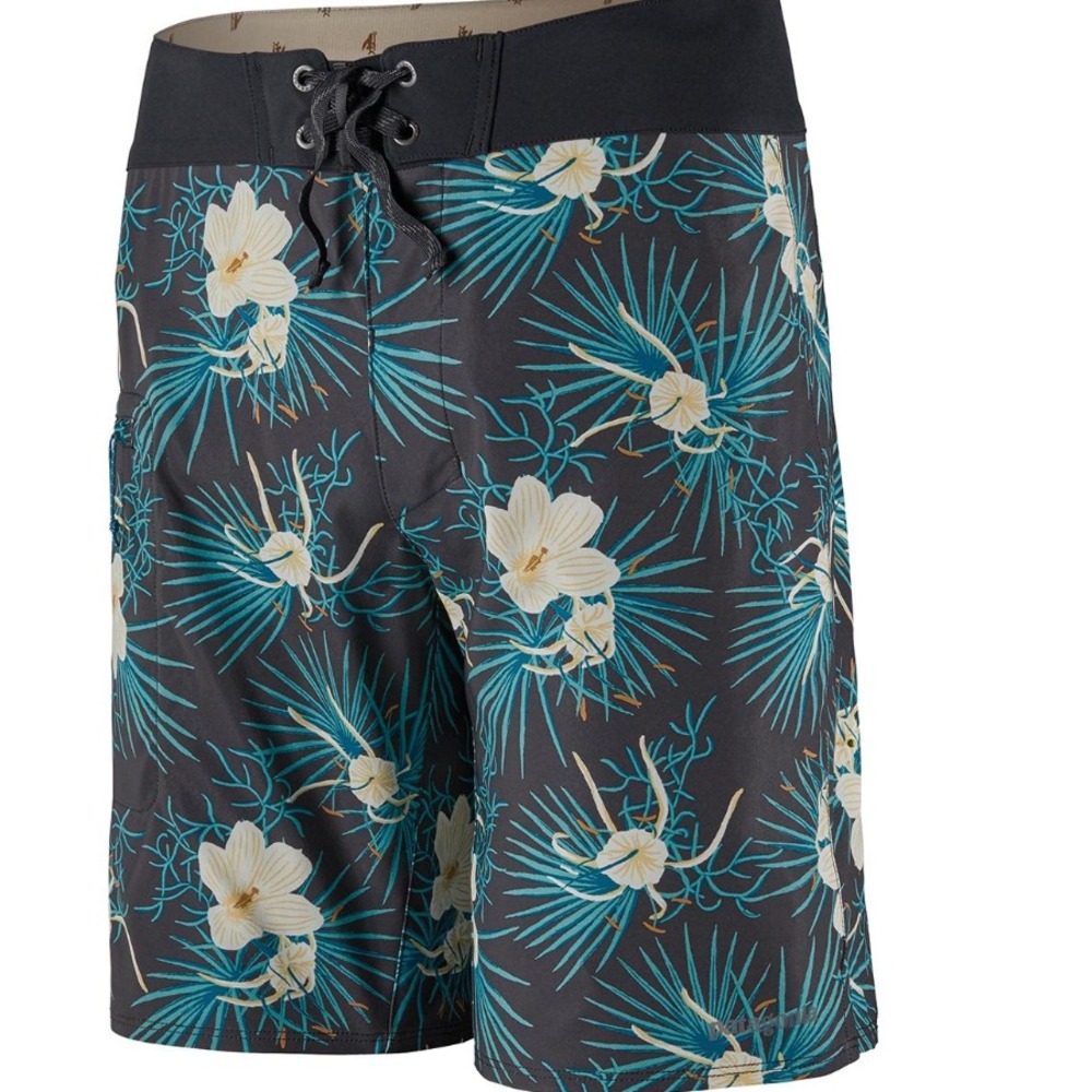 Patagonia Men's Board‎ Shorts Tropical Floral Print Black Blue Size 34
